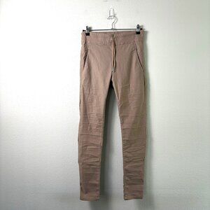 Bevy Flog Shely Pants Size 25 Brown Herringbone Pull On Pockets Drawstring